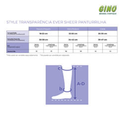 Meia 3 4 Ever Sheer 20-30mmHg Panturrilha