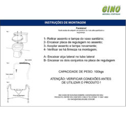 Alça para Vaso sanitário 100kg