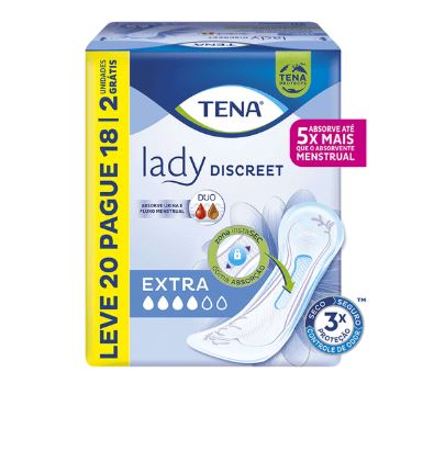 Absorvente Tena Lady Discreet Extra 20 Unidades