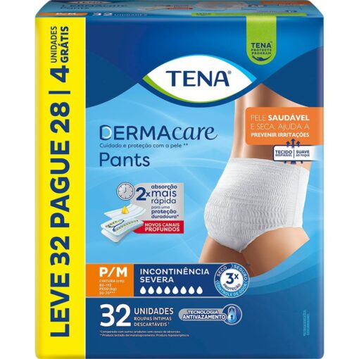 Tena Pants Dermacare P-M com 32 Unid.