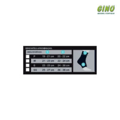 Protetor de Tornozelo Linha PRO Cinza com Azul Turquesa