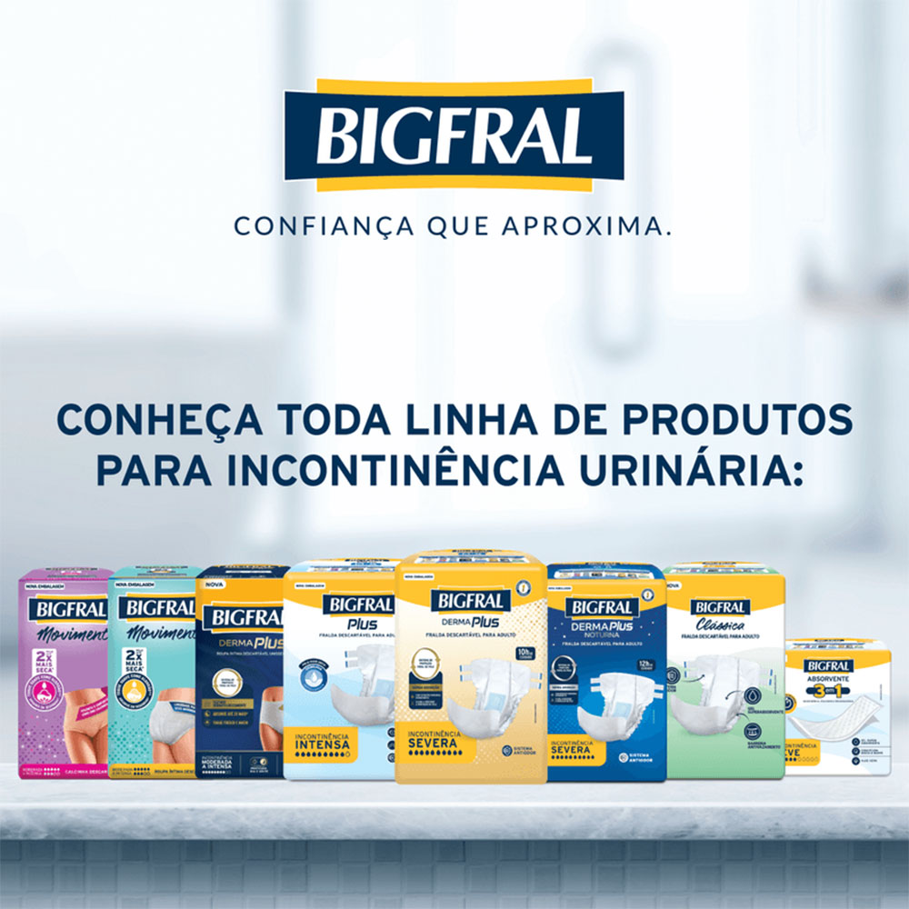 Bigfral Derma Plus Roupa Íntima Descartável P-M 16 Unidades Pacote Econômico
