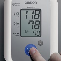 Monitor, Pressão Arterial, Automático, Braço, (HEM-7113), Omron, monitor Avançado, pressão sistólica, diastólica, pulso, memória para 30 leituras, detecta arritmia cardíaca, indicador de hipertensão, tecnologia Intellisense, controle da inflação, nível i
